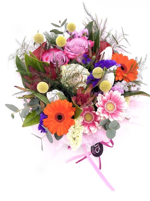ramo de flores variado en base ecológica