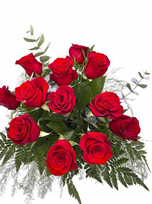 Ramo de 12 rosas rojas