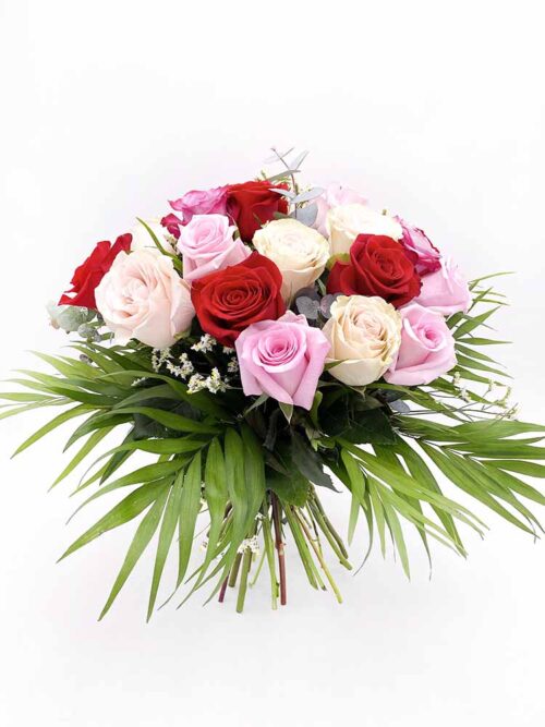 Ramo de 20 rosas de colores
