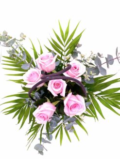 Ramo de 6 rosas de color de Rosa