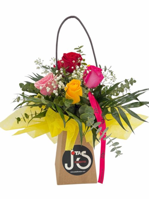 Bag 6 rosas Colores